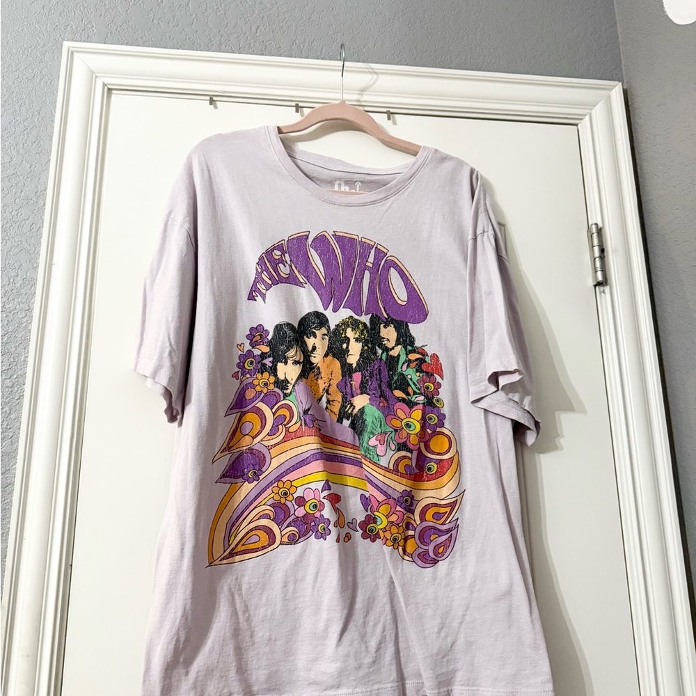 Graphic Band T-Shirt with Psychedelic Design